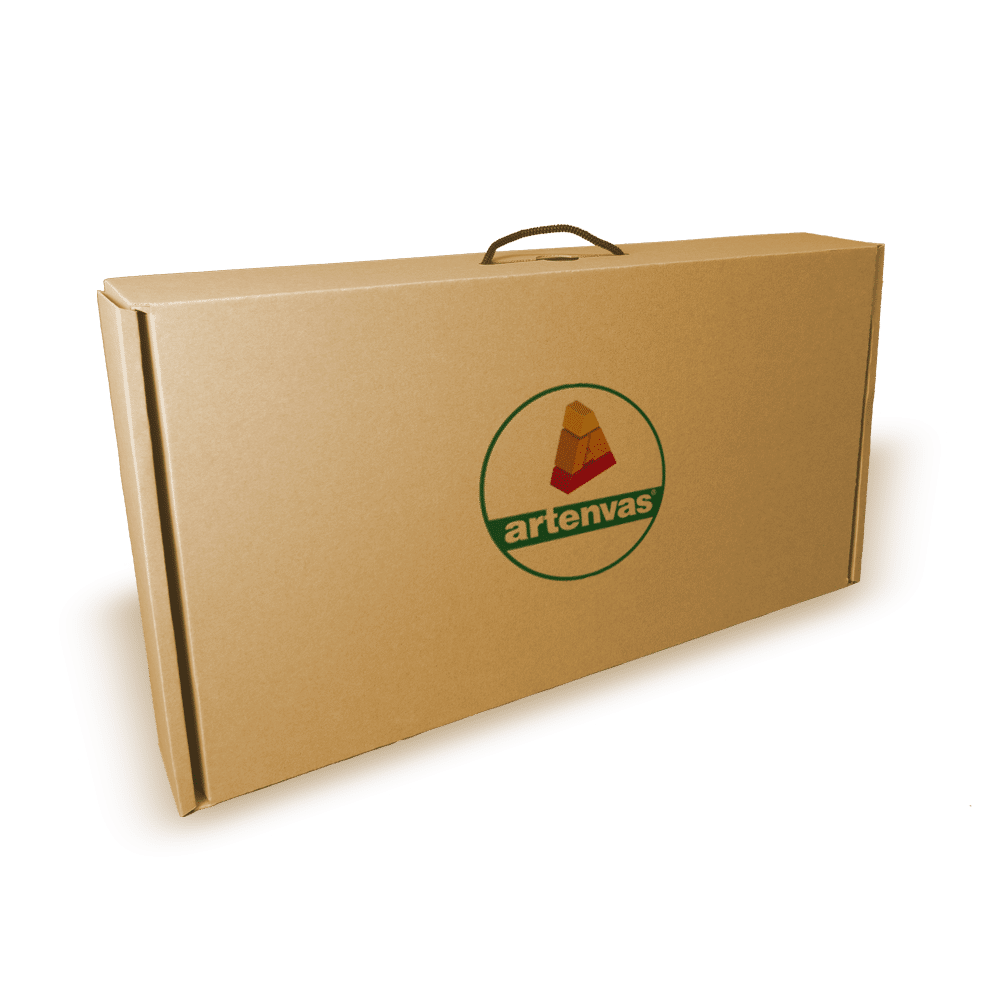 Maletín cartón reciclado con asa - ARTENVAS